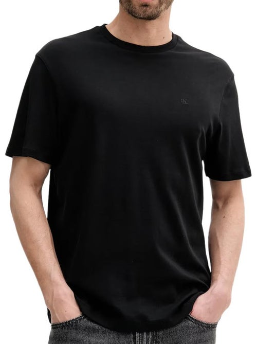 T-Shirt Calvin Klein Jeans Supima Preto para Homem - Kiabi T-Shirt Calvin Klein Jeans Supima Preto para Homem - Kiabi