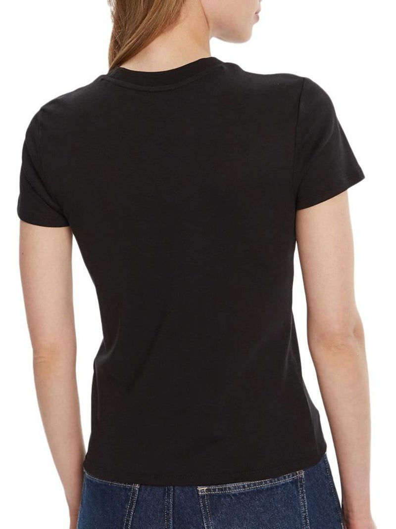 T-Shirt Calvin Klein Jeans Supima Preto para Mulher Preto - Kiabi