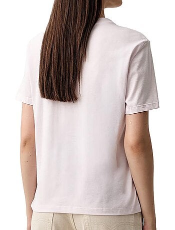 T-shirt calvin klein jeans varsity branco para mulher