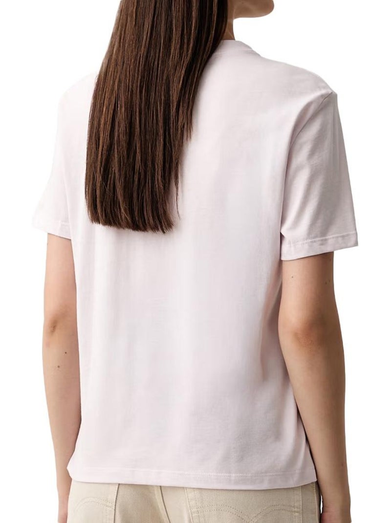 T-shirt calvin klein jeans varsity branco para mulher Branco - Kiabi