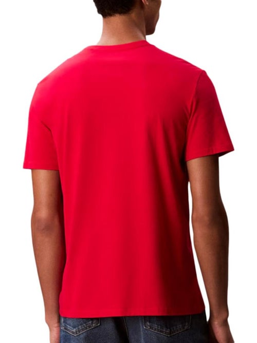 T-Shirt Calvin Klein Jeans Vermelha para Homem Algodão 30s - Kiabi T-Shirt Calvin Klein Jeans Vermelha para Homem Algodão 30s - Kiabi