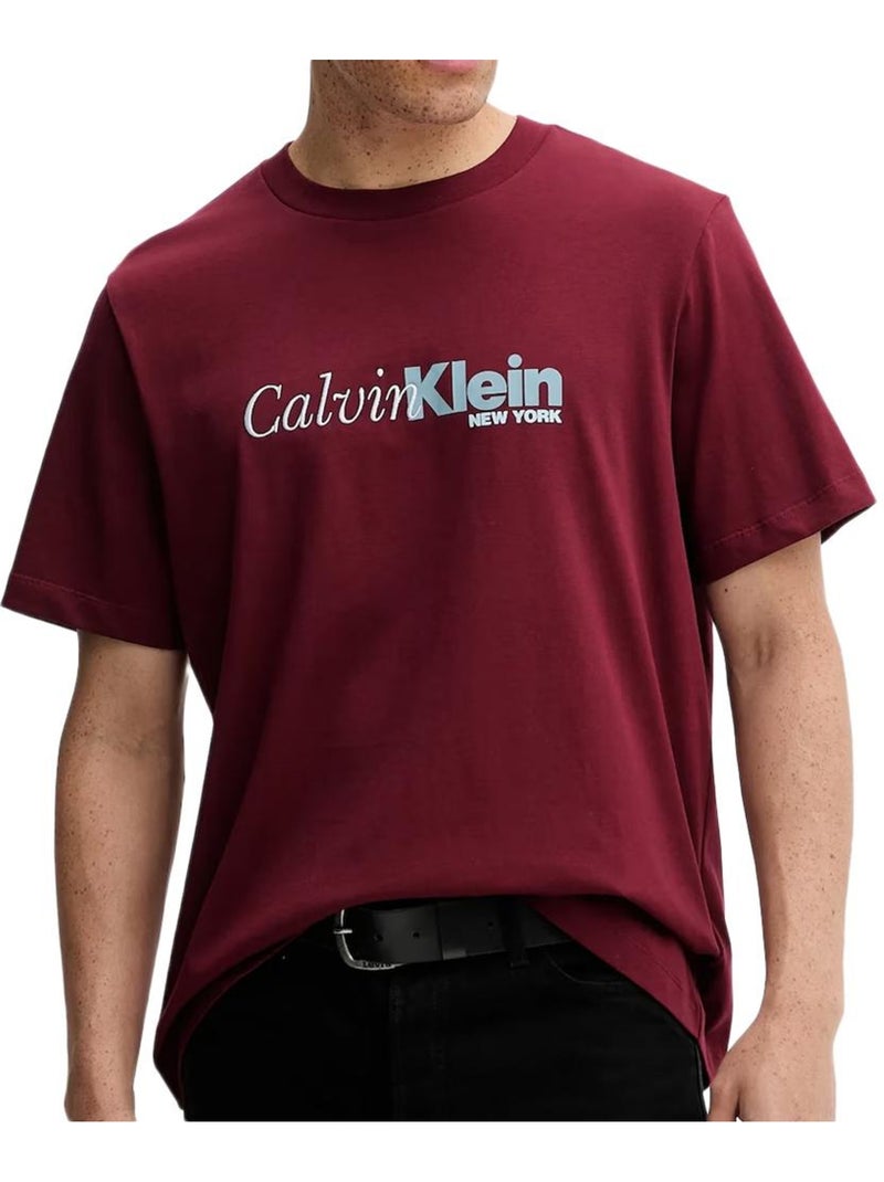 T-Shirt Calvin Klein Jeans Vermelha para Homem LV04RD822G Vermelho - Kiabi