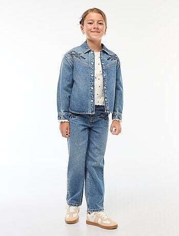 T-shirt canelada com flores