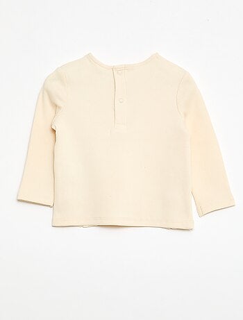 T-shirt canelado às riscas