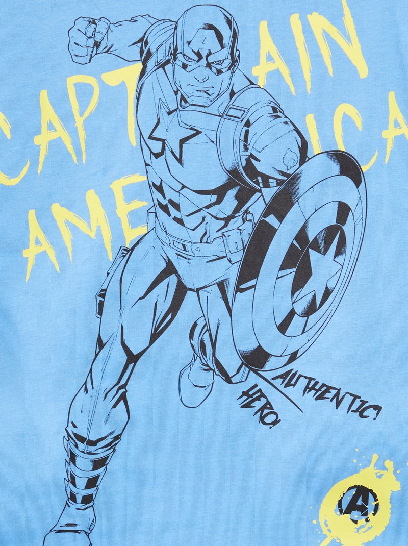 T-shirt 'Capitão América' 'Marvel' AZUL - Kiabi