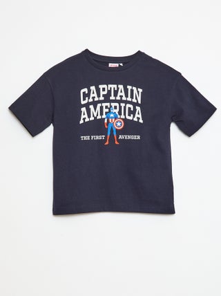 T-shirt 'Capitão América' 'Marvel' de manga curta