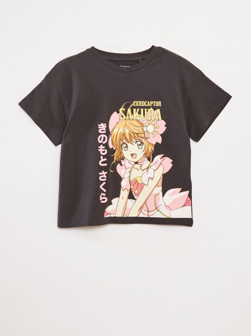 T-shirt 'Cardcaptor Sakura' de manga curta PRETO - Kiabi