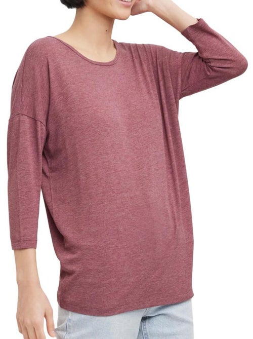 T-Shirt Carla Roxo Ameixa Vero Moda para Mulher - Kiabi T-Shirt Carla Roxo Ameixa Vero Moda para Mulher - Kiabi