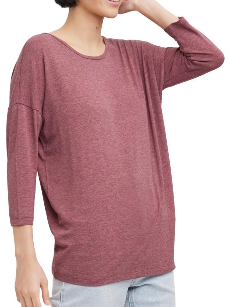 T-Shirt Carla Roxo Ameixa Vero Moda para Mulher Roxo ameixa - Kiabi