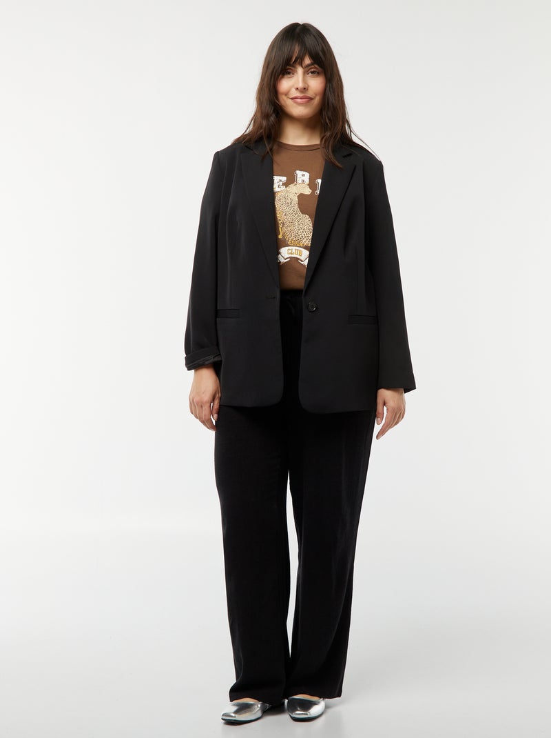 T-shirt 'Carmakoma' com um 'leopardo' estampado CASTANHO - Kiabi