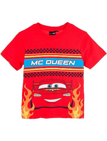 T-shirt cars vermelho menino | licença oficial
