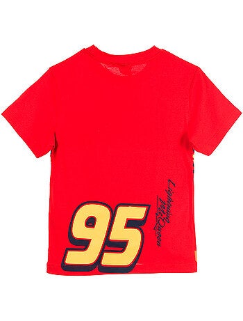 T-shirt cars vermelho menino | licença oficial