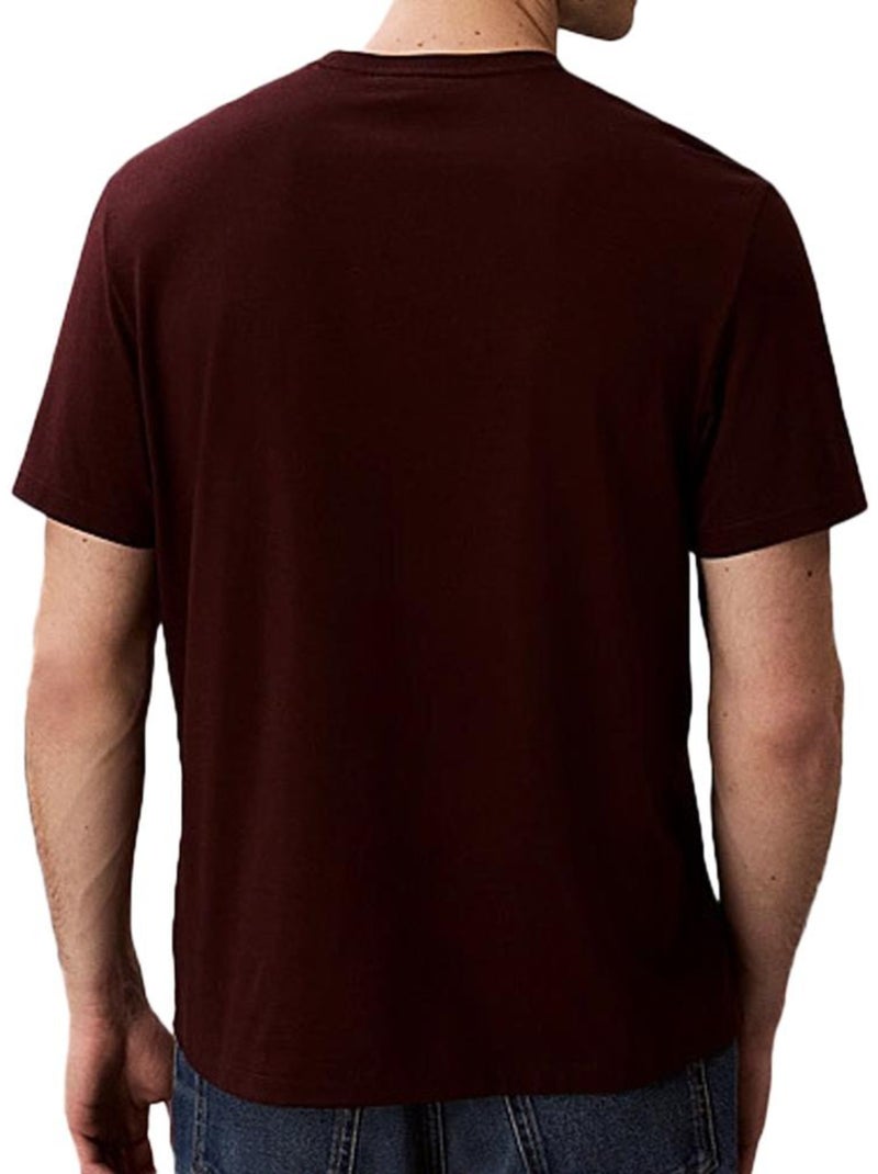 T-Shirt Castanha Calvin Klein Jeans Easy para Homem LV04RC275G Bordô - Kiabi