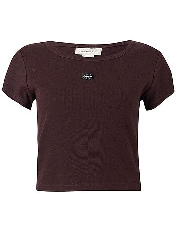 T-Shirt Malva Calvin Klein com Logótipo para Mulher
