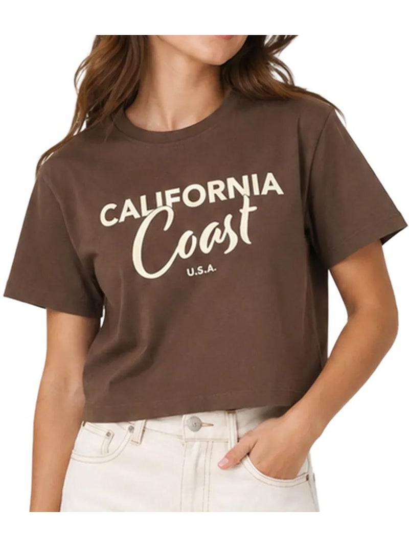 T-shirt castanha para menina kids only olivia Castanho-capuccino - Kiabi