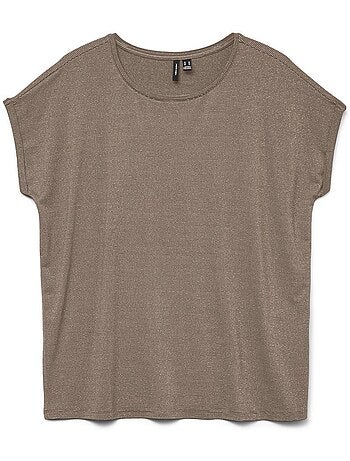 T-Shirt Castanha para Mulher Vero Moda Lava