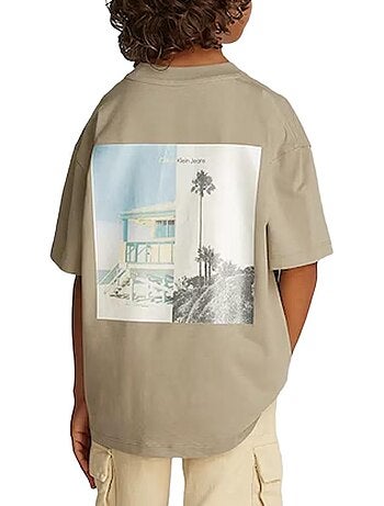 T-Shirt Castanha para Rapaz Calvin Klein Jeans Miami
