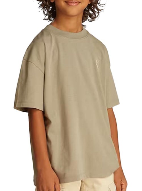 T-Shirt Castanha para Rapaz Calvin Klein Jeans Miami - Kiabi T-Shirt Castanha para Rapaz Calvin Klein Jeans Miami - Kiabi
