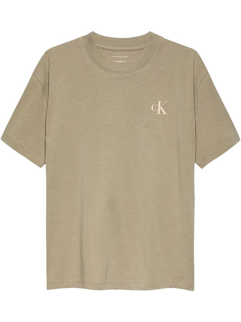 T-Shirt Castanha para Rapaz Calvin Klein Jeans Miami Castanho-capuccino - Kiabi