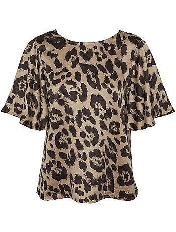 T-Shirt Castanha Vero Moda Merle para Mulher