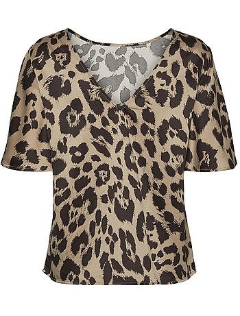T-Shirt Castanha Vero Moda Merle para Mulher