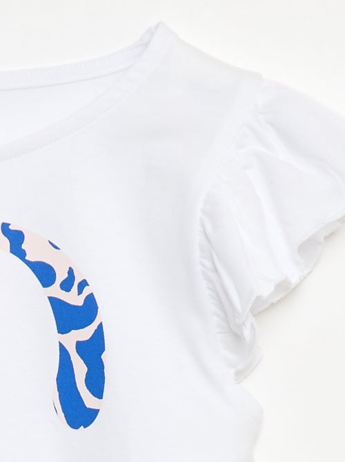 T-shirt casual em jersey de algodão - Kiabi