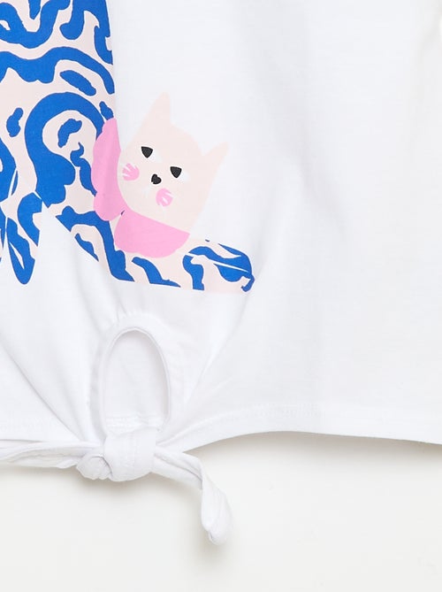 T-shirt casual em jersey de algodão - Kiabi