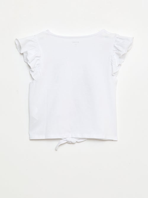 T-shirt casual em jersey de algodão - Kiabi