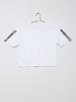 Menina 10-18 anos - T-shirt caveada em puro algodão - Kiabi