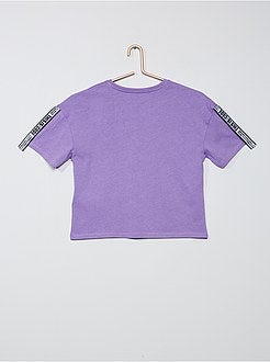 Menina 10-18 anos - T-shirt caveada em puro algodão - Kiabi