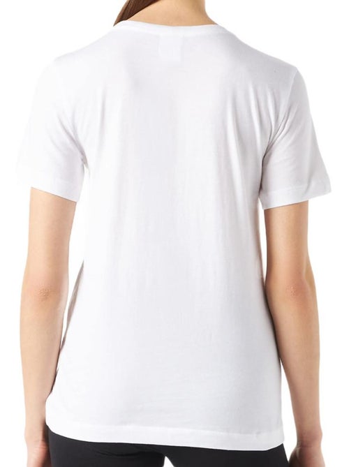 T-shirt champion branco de gola redonda para mulher - Kiabi