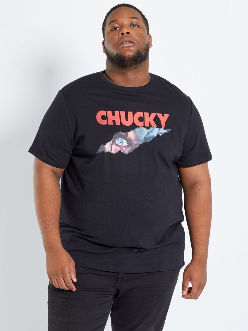 T-shirt 'Chucky' em jersey PRETO - Kiabi