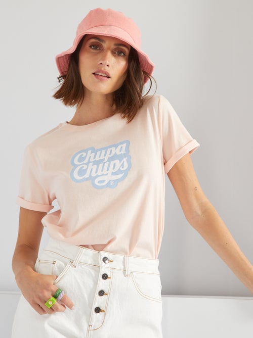 T-shirt 'Chupa Chups' com gola redonda - Kiabi