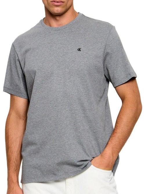 T-Shirt Cinzenta Calvin Klein Jeans Monogram Clássico para Homem - Kiabi T-Shirt Cinzenta Calvin Klein Jeans Monogram Clássico para Homem - Kiabi