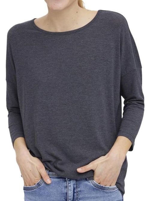 T-Shirt Cinzenta Feminina Vero Moda Carla - Kiabi T-Shirt Cinzenta Feminina Vero Moda Carla - Kiabi