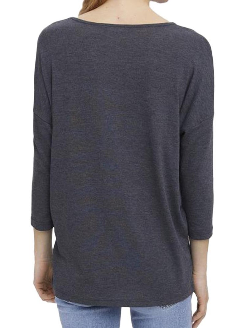 T-Shirt Cinzenta Feminina Vero Moda Carla Cinza-prateado - Kiabi
