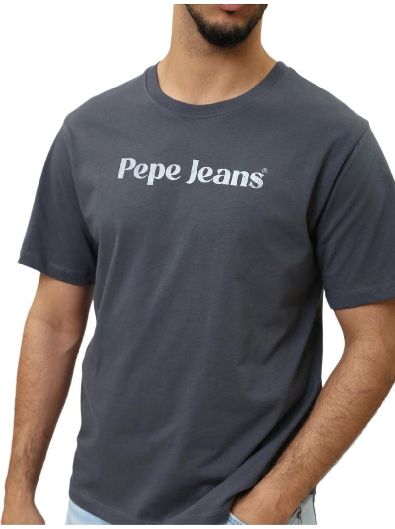 T-shirt Cinzenta Masculina Pepe Jeans Clifton Cinza-prateado - Kiabi
