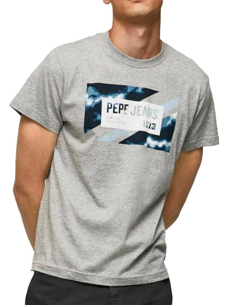 T-shirt Cinzenta Masculina Pepe Jeans Rederick Cinza-prateado - Kiabi