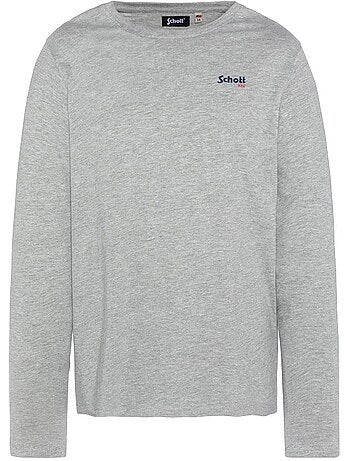 T-shirt Cinzenta para Homem Schott BRODEDML