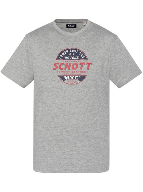 T-shirt Cinzenta para Homem Schott TSUSTOUR - Kiabi