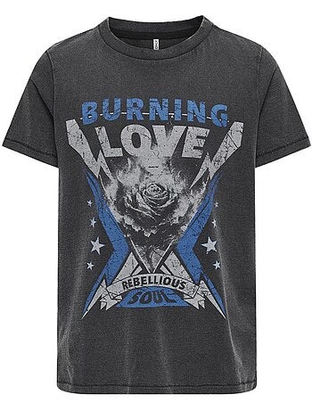 T-Shirt Cinzenta para Menina KOGLULU da Kids ONLY