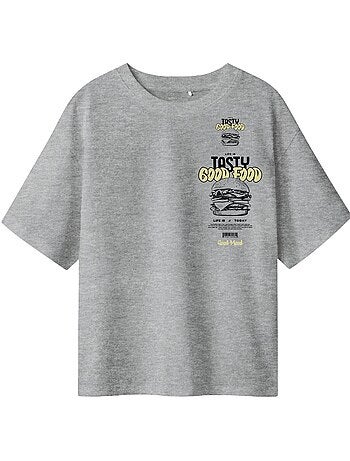 T-shirt Cinzenta para Menino Name It Mtibilbo