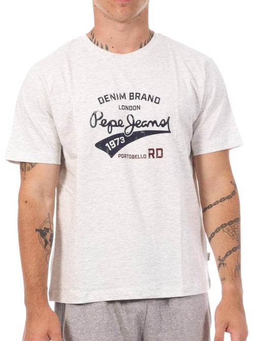 T-Shirt Cinzento Mesclado para Homem Pepe Jeans - Kiabi T-Shirt Cinzento Mesclado para Homem Pepe Jeans - Kiabi