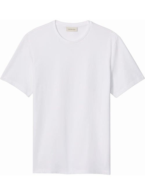 T-shirt clássica branca calvin klein jeans para homem - Kiabi