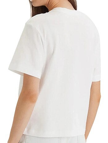 T-shirt clássica branca calvin klein jeans para mulher