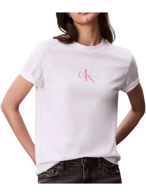 T-shirt clássica branca calvin klein jeans para mulher - Kiabi T-shirt clássica branca calvin klein jeans para mulher - Kiabi