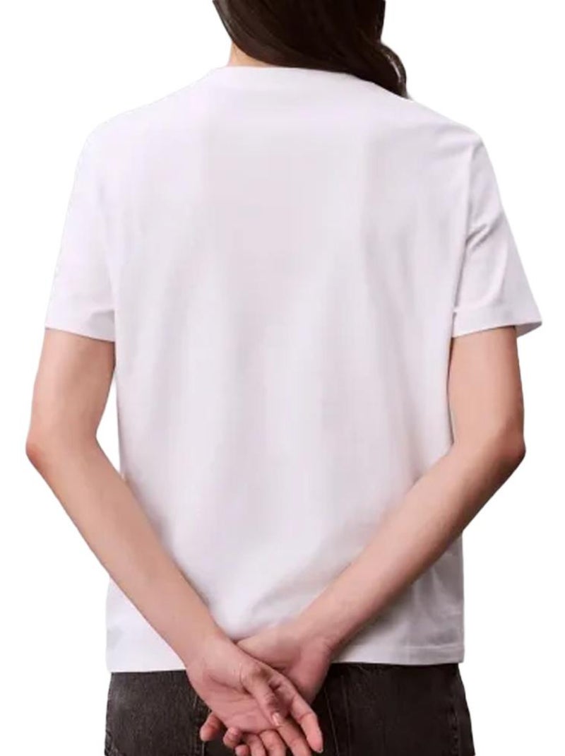 T-shirt Clássica Branca Calvin Klein Jeans para Mulher Branco - Kiabi