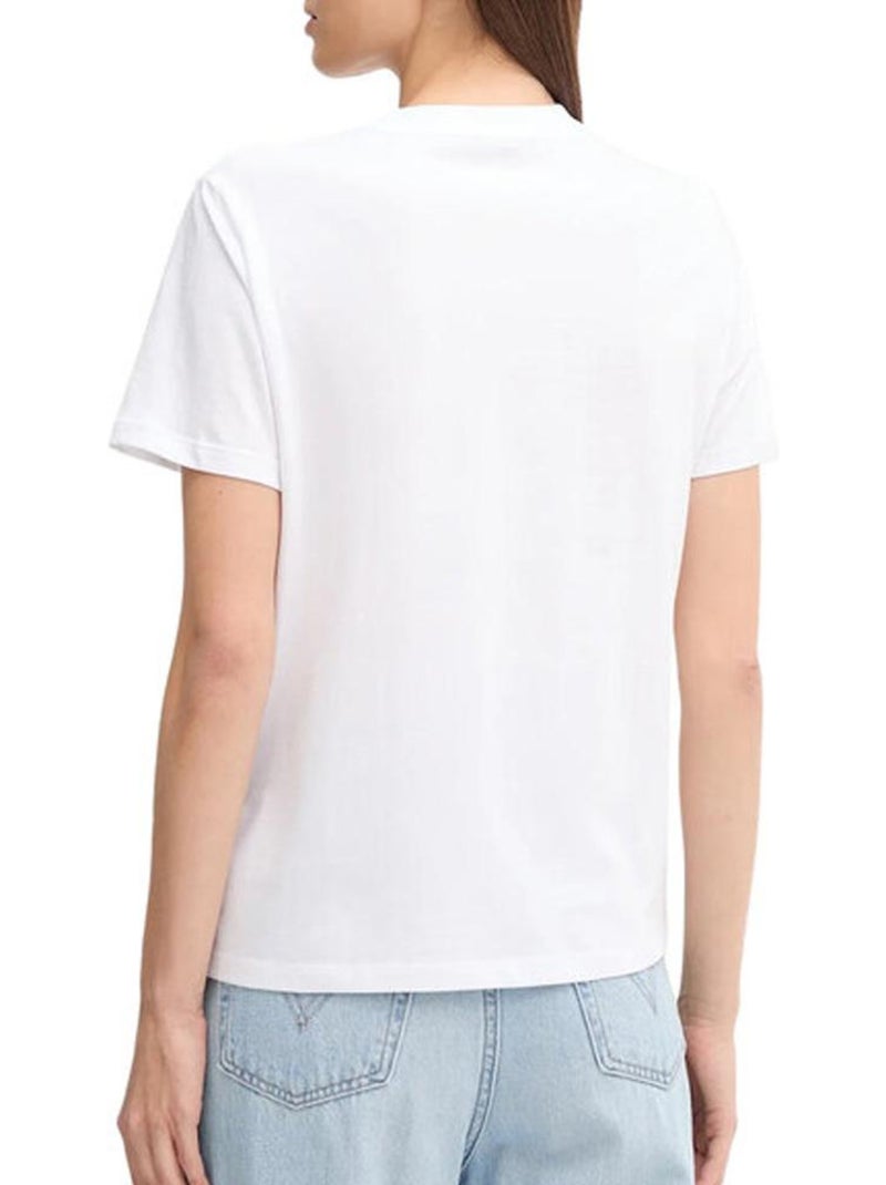 T-shirt clássica branca calvin klein jeans para mulher Branco - Kiabi