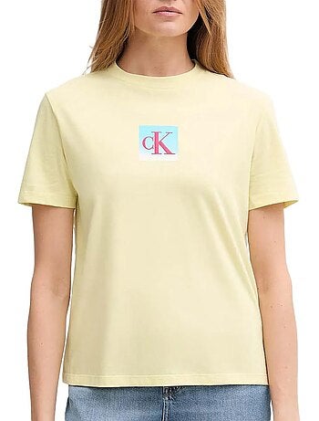 T-Shirt Clássica Branca Calvin Klein Jeans para Mulher