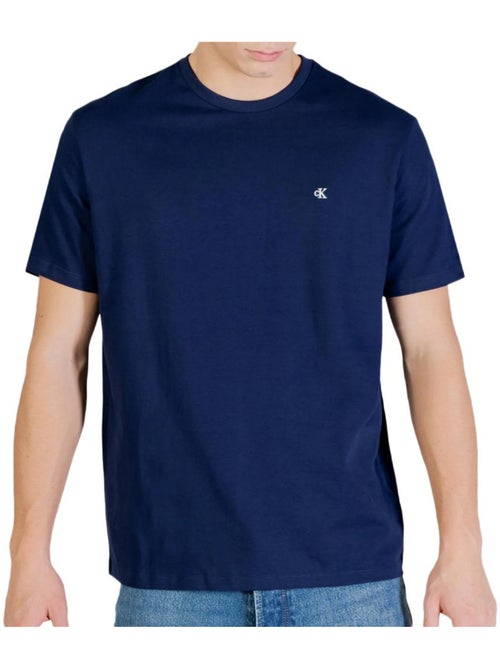 T-Shirt Clássica Calvin Klein Jeans para Homem Azul Marinho - Kiabi